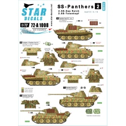 Star Decals 72-A1008, 2. SS-Das Reich and 3. SS-Totenkopf. Panther D/A/G, 1/72