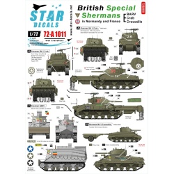 Star Decals 72-A1011, British Special Shermans. British Tanks and AFVs. , 1/72