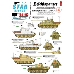 Star Decals 72-A1013, Befehlspanzer SET NO 4. German Command, Control and Obser, 1/72