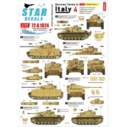 Star Decals 72-A1024, German tanks in Italy SET NO 4. PzKpfw III and IV, 1/72