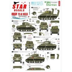 Star Decals 72-A1033, US M4 Sherman. 75th-D-Day-Special.Normandy and France in 1944, 1/72