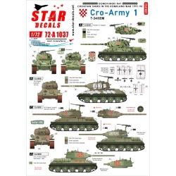 Star Decals 72-A1037 CRO-ARMY 1. Domovinski Rat / Homeland War 1991-95, 1/72