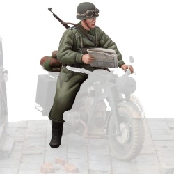 SOL RESIN FACTORY,1/16 German Motorcycle Trooper 1, cat.no. MM180,120mm