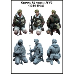 Evolution Miniatures 35124, German SS Soldier 1944-1945 - Sitting , SCALE 1:35