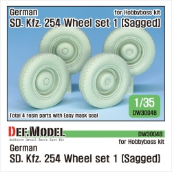 DEF. MODEL DW30048, German Sd. Kfz. 254 Wheel set 1 -Sagged for Hobb, SCALE 1:35