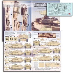 ECHELON FD T72015, 1/72 DECALS FOR US ARMY (1-64 Armor, HQ & C Co) M1A1HAs in "OIF''