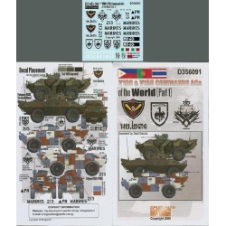 ECHELON FD D356091, 1/35 Decals for V100 & V150 Commando ACs of the World (Pt1)