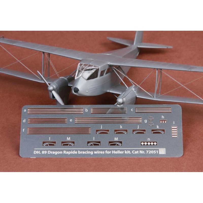 S.B.S Models SBS-72051 DH-89 Dragon Rapide rigging wire set for Heller kit, 1:72