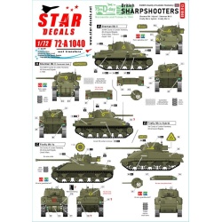 Star Decals 72-A1040,British Sharpshooters.75th D-Day Special.Sherman tanks 1/72