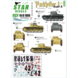 Star Decals 16-D1005, German PzKpfw I Ausf A Pz.Abt z.b.V. 40 in Norway, 1:16