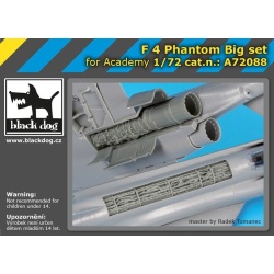 A72086 1/72, ACCESSORIES SET FOR F-4 Phantom spine BLACK DOG, 1:72