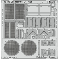 PE parts for Brummbär schurzen, Eduard 36449, scale 1/35