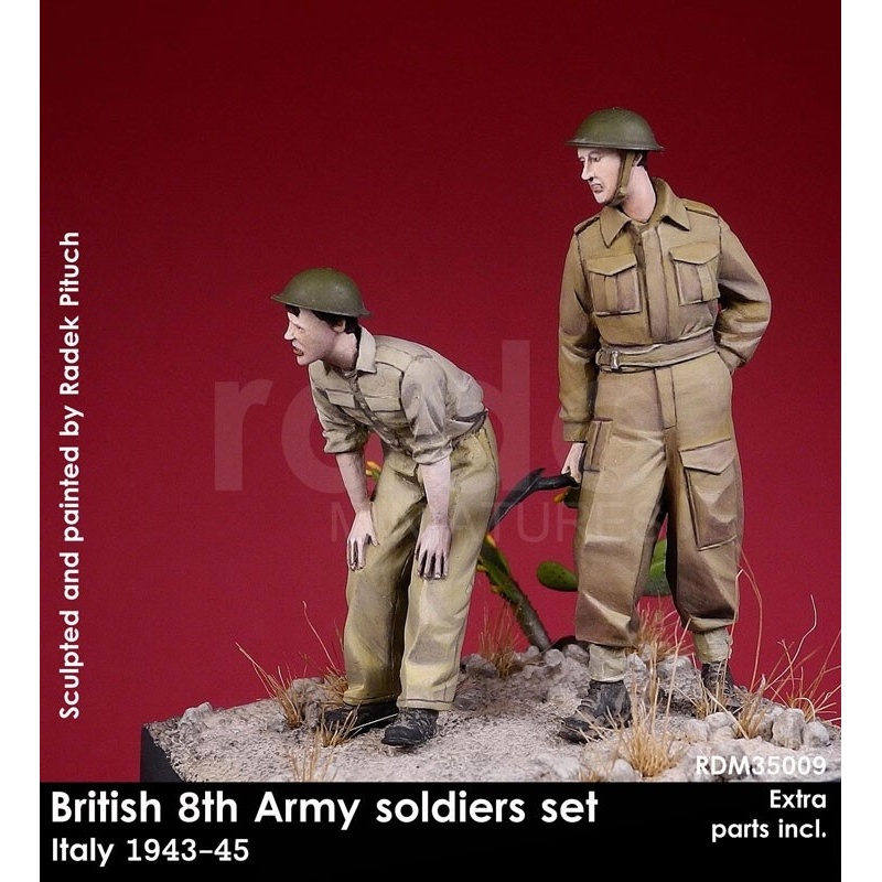 Rado Miniatures, RDM35009, British 8th Soldiers in Italy 1943-45 (2 Fig.), 1:35