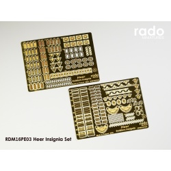 Rado Miniatures, RDM16PE03, WWII German Soldiers Insignia - PE upgrade kit, 1:16