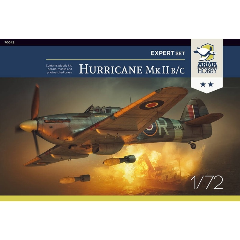Hurricane Mk II b/c Expert Set - Model Kit , ARMA HOBBY 70042, SCALE 1/72
