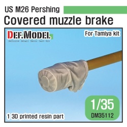 DEF. MODEL ,DM35112, US M26 Pershing Covered muzzle brake set for Tamiya kit, 1:35