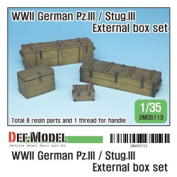 DEF. MODEL ,DM35113, WWII German Pz.III / Stug.III Extra stowage box set, 1:35