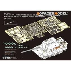PE for WWII German Sd.Kfz.186 Jagdtiger Porsche Production Basic（For DRAGON) , 351087A,  VOYAGERMODEL 1/35