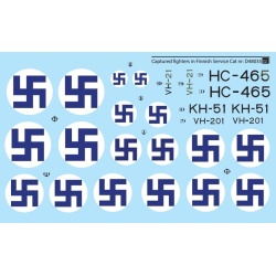 S.B.S Models, 1:48, D48035, Captured Fighters in Finnish Service WW II - DECALS
