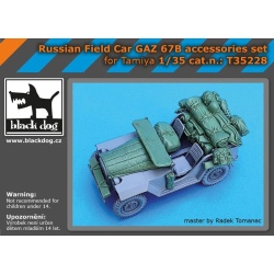 Russian field car Gaz 67 B accessories set , T35228, BLACK DOG, 1:35