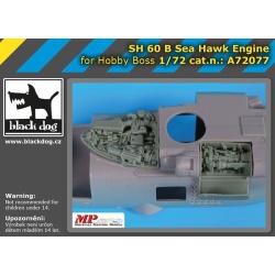 SH 60 B Sea Hawk engine for HOBBY BOSS, A72077 , BLACK DOG, 1:72