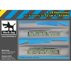 F-18 electronics for ACADEMY , cat.n.: A72091 , BLACK DOG, 1:72