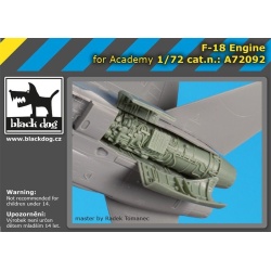 F-18 engine for ACADEMY , cat.n.: A72092 , BLACK DOG, 1:72