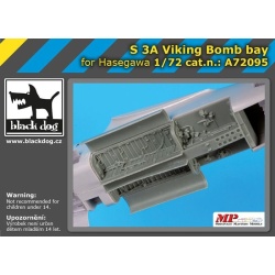 S 3 A Viking bomb bay for HASEGAWA, cat.n.: A72095 , BLACK DOG 1:72