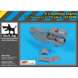 E-2 Hawkeye engine for HASEGAWA, cat.n.: A72098 , BLACK DOG 1:72