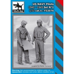 BLACK DOG F32076 , US NAVY pilots 1940-45 set N°1 (2 FIGURES) , SCALE 1:32