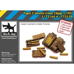 T72119, SCALE 1/72 Panzer IV ammo crate, BLACK DOG, 1:72