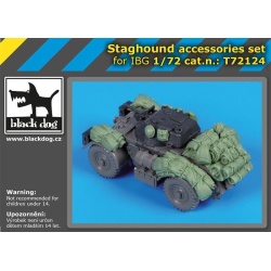 T72124, SCALE 1/72 Staghound accessories set, BLACK DOG