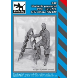 RAF mechanic personnel 1940-45 N°1 (1 FIGURE), F32129 , BLACK DOG, 1:32