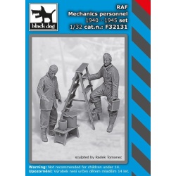 RAF mechanics personnel 1940-45 set (2 FIGURES), F32131 , BLACK DOG, 1:32
