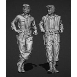 PANZER ART FI35-118 US tanker with coverall SET (2 FIGURES), SCALE 1:35