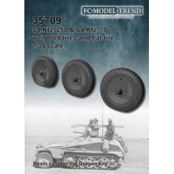 35709, Sd.Kfz. 250 weighted wheels + flat wheel, SCALE 1:35, FC MODEL TREND
