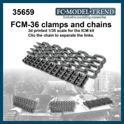 FC MODEL TREND 35659, FCM-36 clamps and chains, 3d printed (for ICM), 1/35
