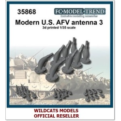 FC MODEL TREND 35868 Modern U.S. AFV antennas, set3, 3d printed, - for ALL, 1/35