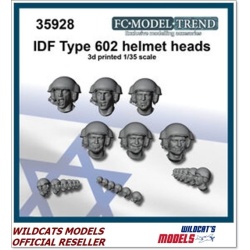 FC MODEL TREND 35928, IDF type 602 helmet heads set, 3d printed, 1/35