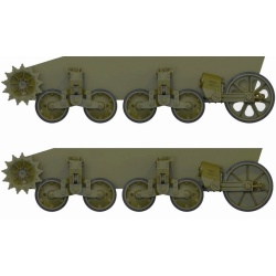 FURY MODELS 1/35, 35015, US light tank M5A1 (late)/M8 HMC (late) suspension set