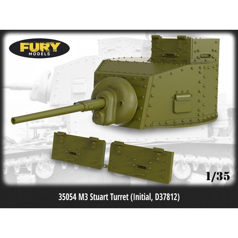 FURY MODELS 1/35, 35054, M3 STUART Turret (Initial, D37812) for TAMIYA kit