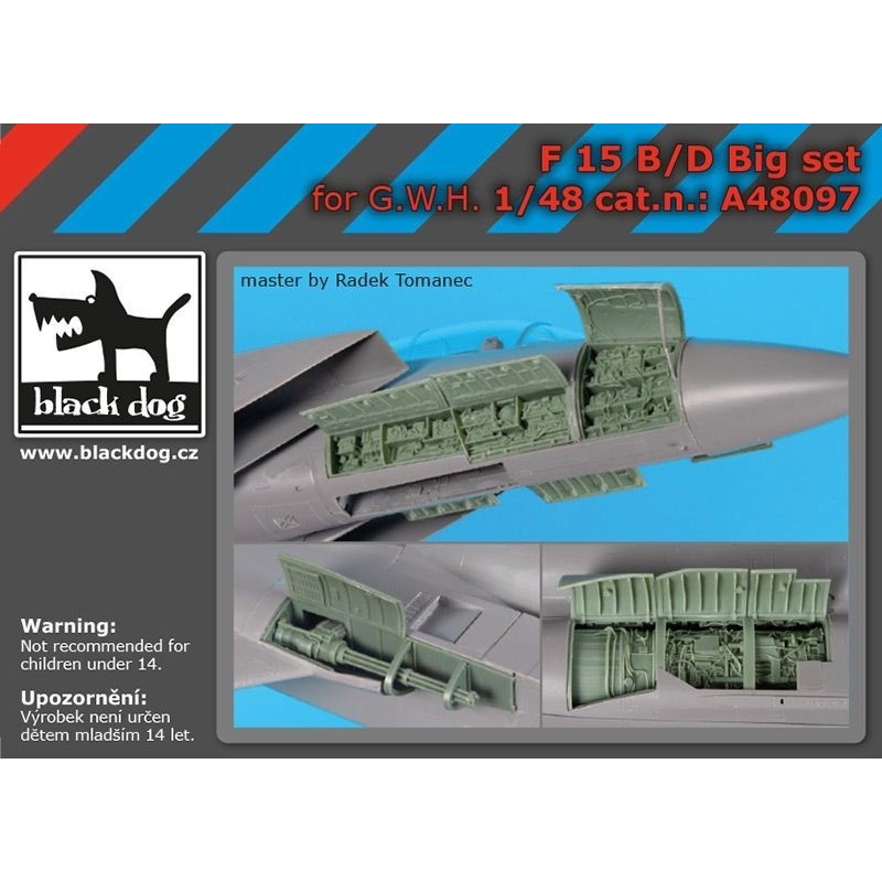 F-15 B/D big set for G.W.H., cat.n.:A48097 , BLACK DOG, 1:48
