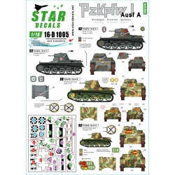 Star Decals 16-D005, Decals for German PzKpfw I Ausf A, SCALE 1:16