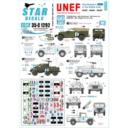 Star Decals, 35-C1292 DECAL FOR Peacekeepers in the Middle East NO 2, SCALE 1/35