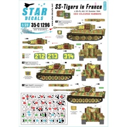 Star Decals, 35-C1296 DECAL FOR SS-Tigers in France NO 5, SCALE 1/35