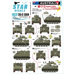 Star Decals, 35-C1300 DECAL FOR Australia in Vietnam NO 3, SCALE 1/35