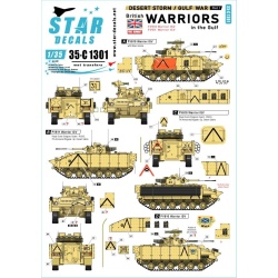 Star Decals, 35-C1301 DECAL FOR Desert Storm NO 1. British Warriors in the Gulf 1990-91, SCALE 1/35