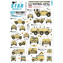Star Decals, 35-C1303 DECAL FOR Desert Storm NO 3. British Recce AFVs in the Gulf 1990-91, SCALE 1/35