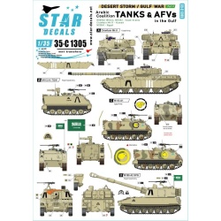 Star Decals, 35-C1305 DECAL FOR Desert Storm NO 5. Arabic Coalition in the Gulf 1990-91., SCALE 1/35