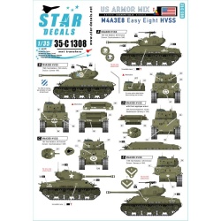 Star Decals 35-C1308, US Armored Mix NO 1.M4A3E8 'Easy Eight' HVSS in Europe 1/35